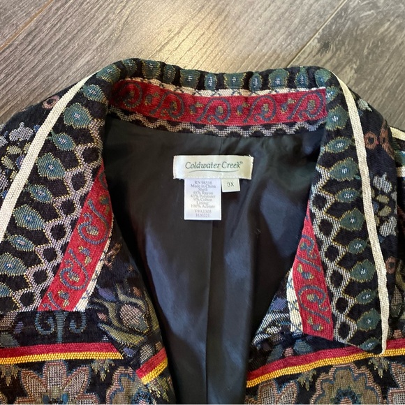 Vintage Coldwater Creek Tapestry blazer style jacket 3X - Picture 5 of 8
